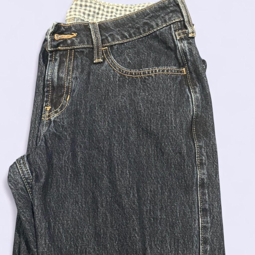 Hollister blue fold over Straight Leg Jeans